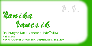 monika vancsik business card